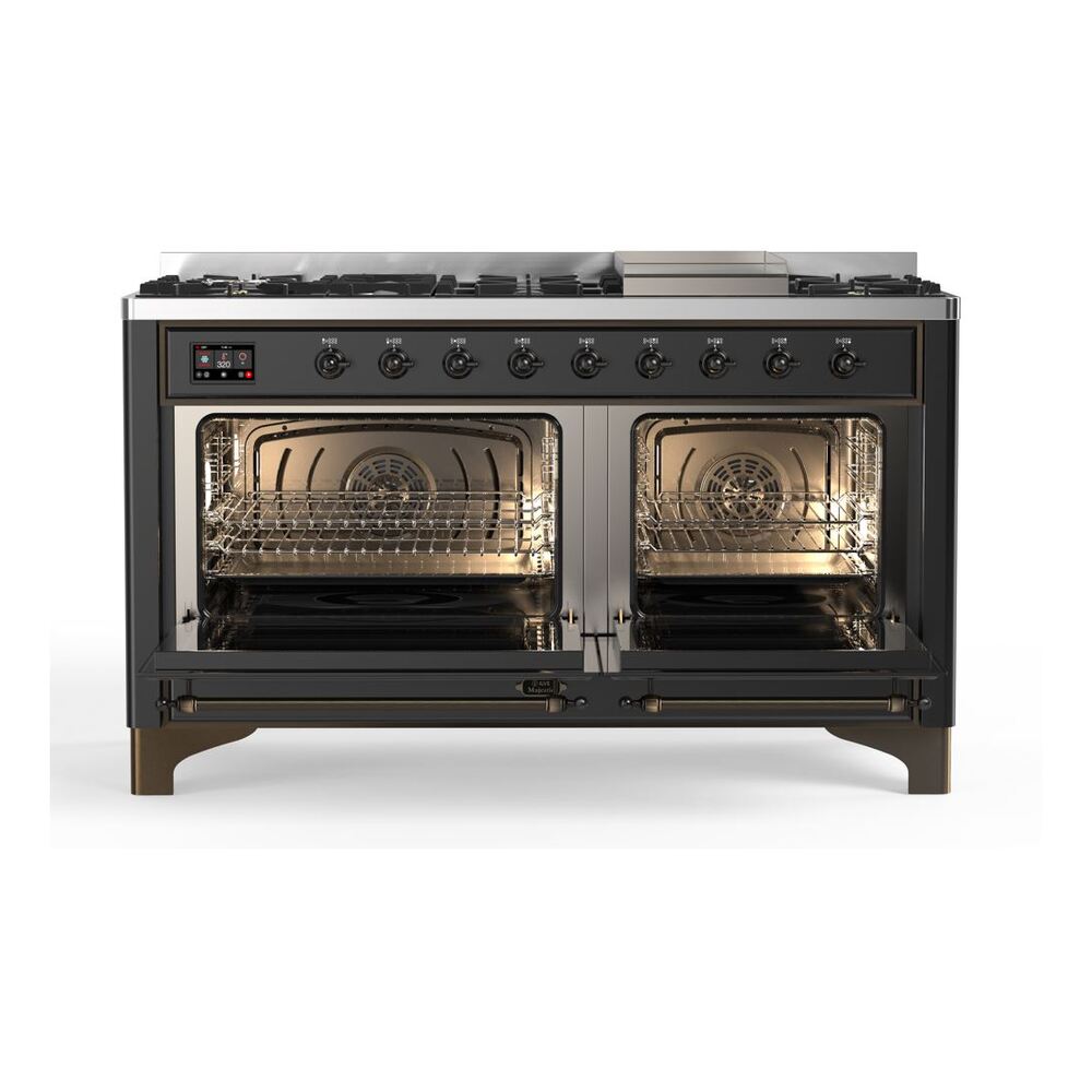 ILVE_UM15FDQNS3MGBLP_Majestic_II_60"_Dual_Fuel_Range_Front_View