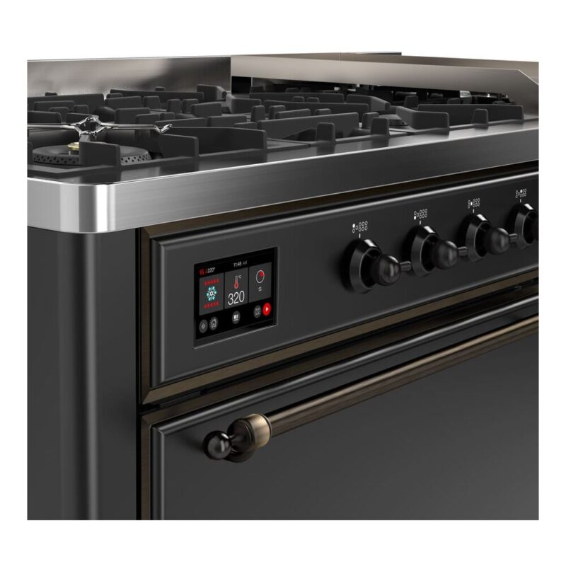 ILVE_UM15FDQNS3MGBLP_Majestic_II_60"_Dual_Fuel_Range_Top_Angle