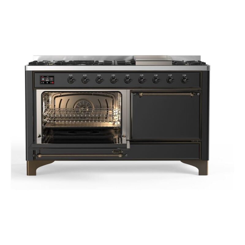 ILVE_UM15FDQNS3MGBLP_Majestic_II_60"_Dual_Fuel_Range_Left_Angle