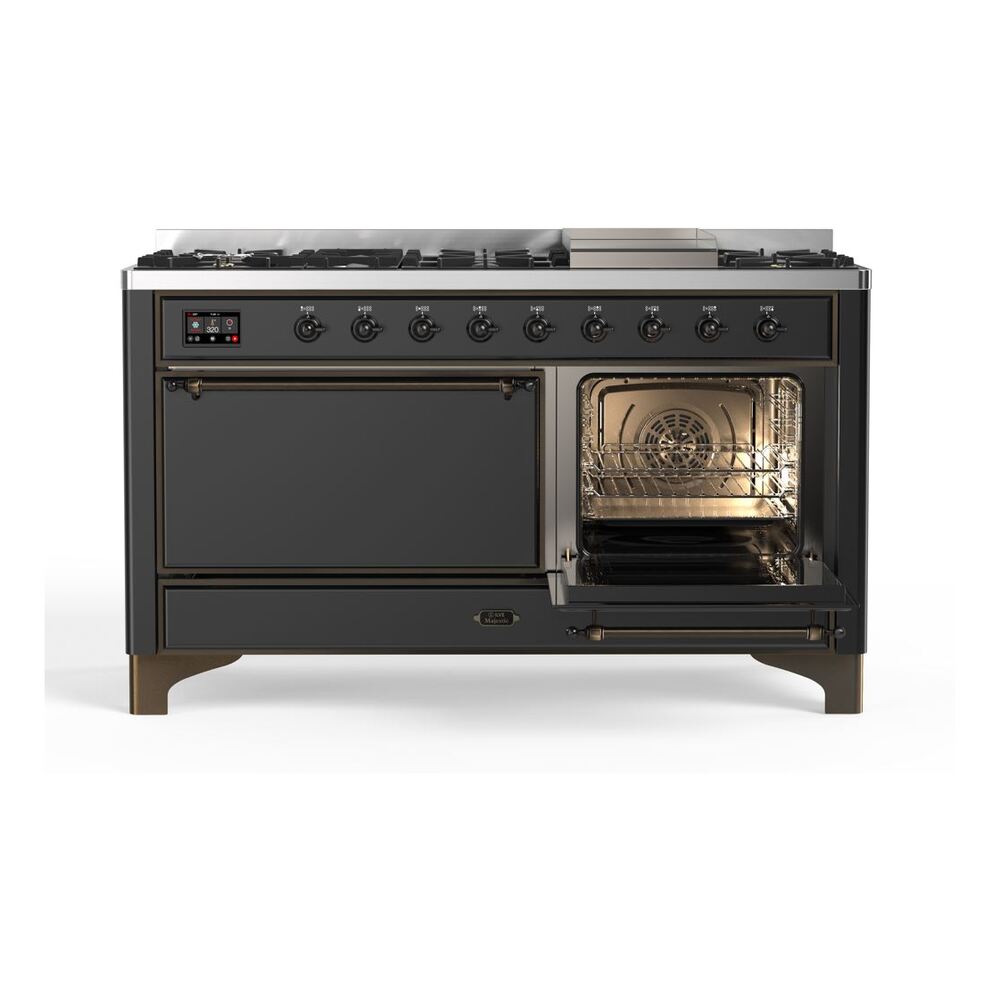 ILVE_UM15FDQNS3MGBLP_Majestic_II_60"_Dual_Fuel_Range_Right_Angle