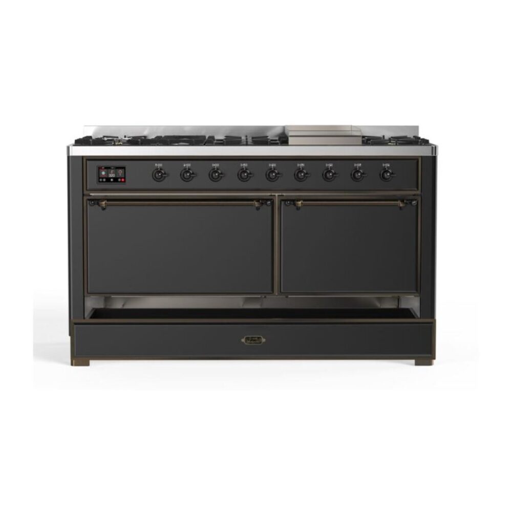 ILVE UM15F Majestic II 60 inch Dual Fuel Range with 9 Burners, Griddle