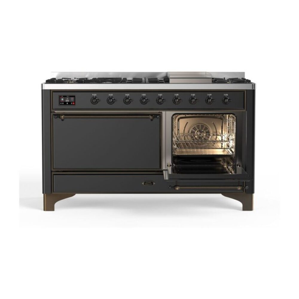 ILVE_UM15FDQNS3MGB_Majestic_II_60"_Dual_Fuel_Range_Right_Angle