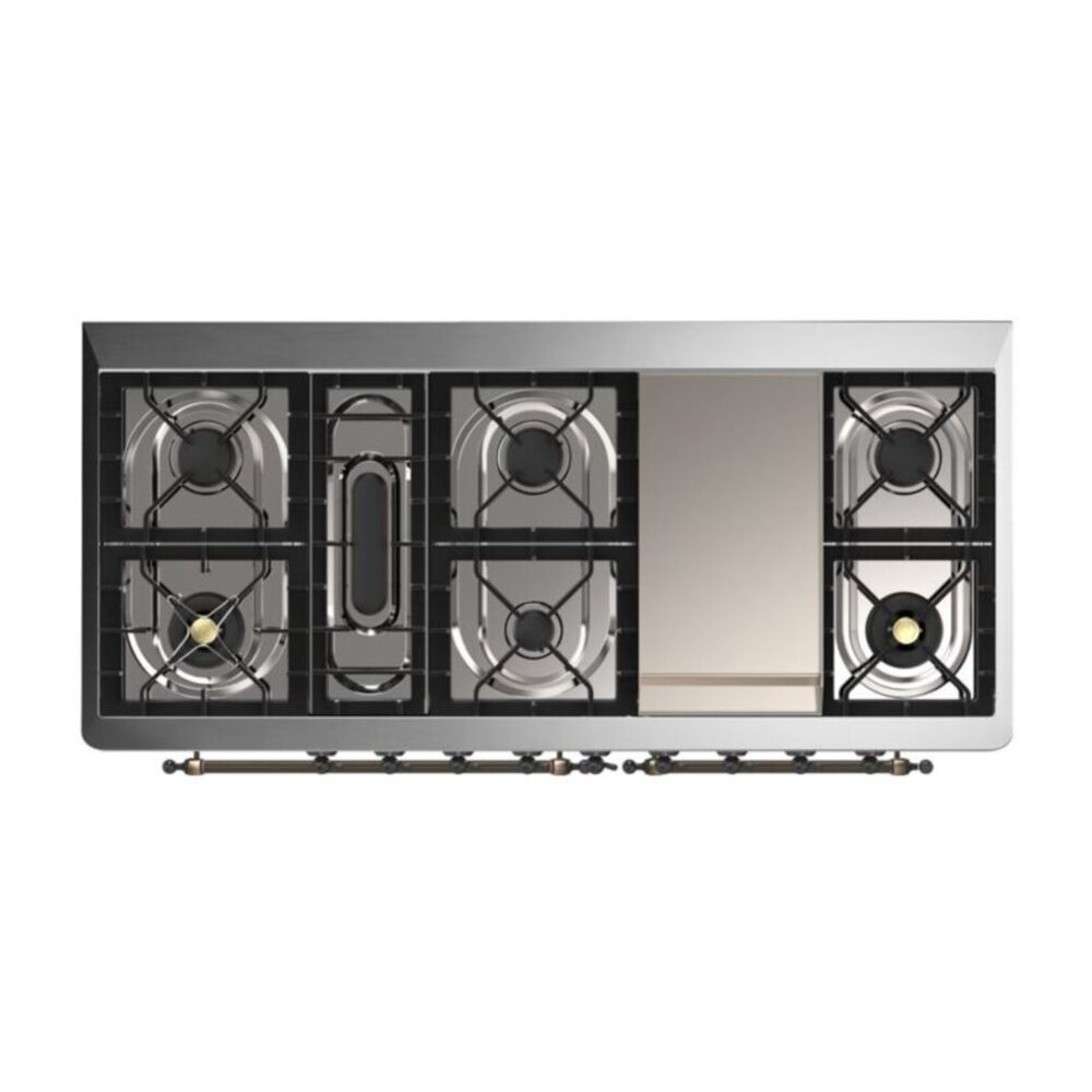 ILVE UM15F Majestic II 60 inch Dual Fuel Range with 9 Burners, Griddle