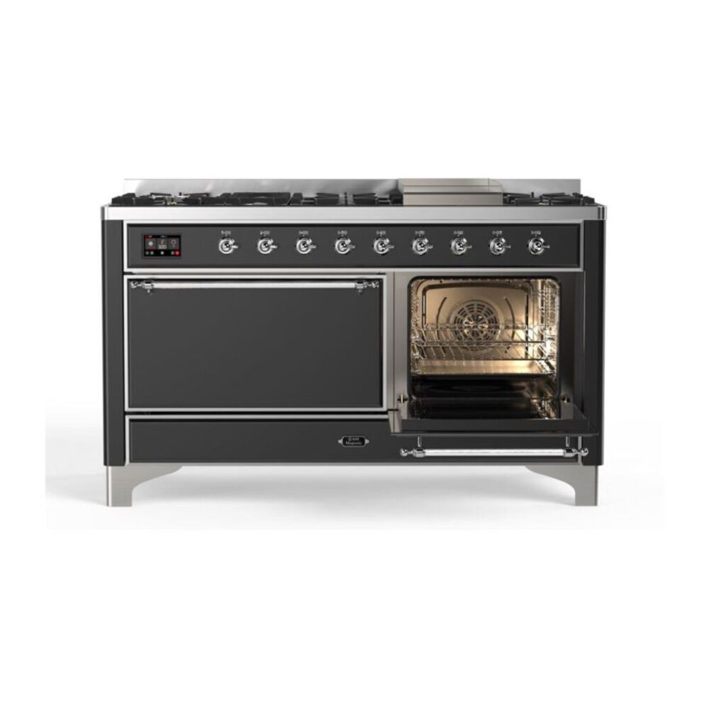 ILVE_UM15FDQNS3MGC_Majestic_II_60"_Dual_Fuel_Range_Right_Angle