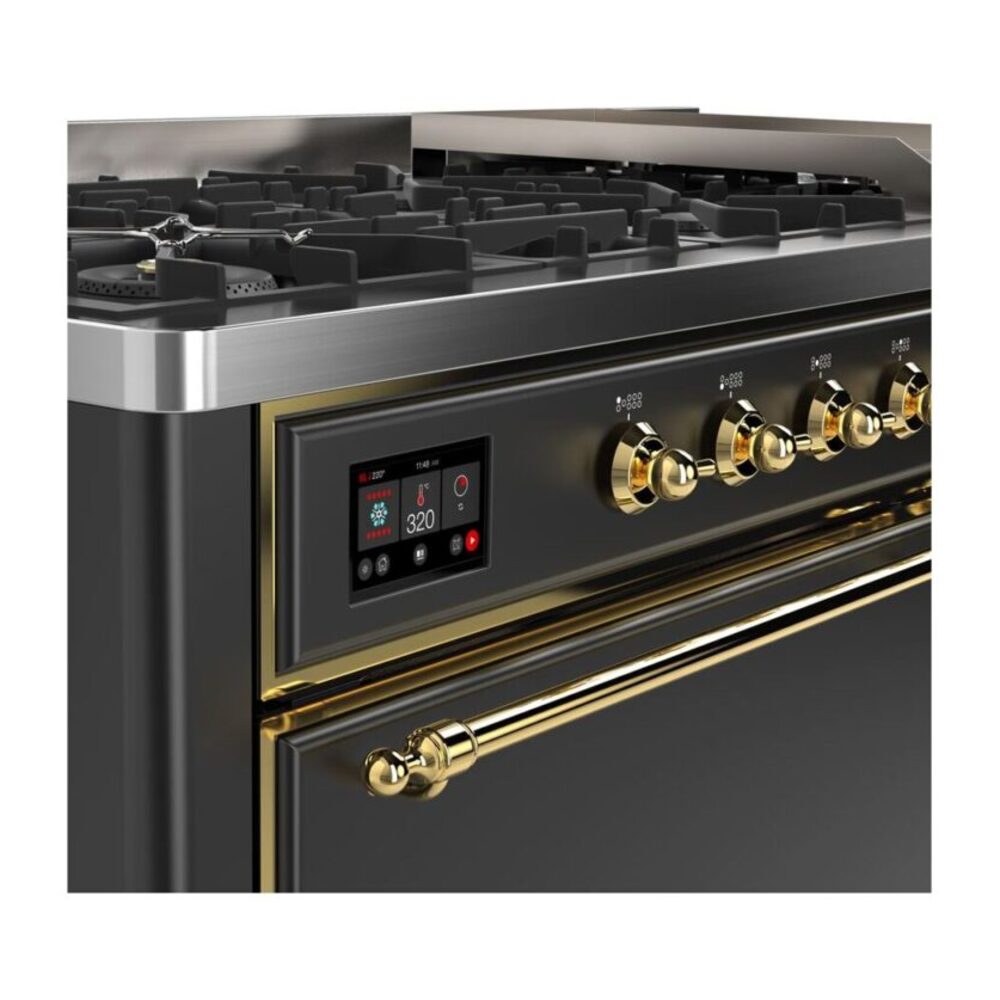 ILVE_UM15FDQNS3MGGLP_Majestic_II_60"_Dual_Fuel_Range_Top_Angle