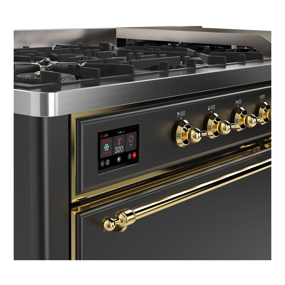 ILVE_UM15FDQNS3MGGLP_Majestic_II_60"_Dual_Fuel_Range_Top_Angle