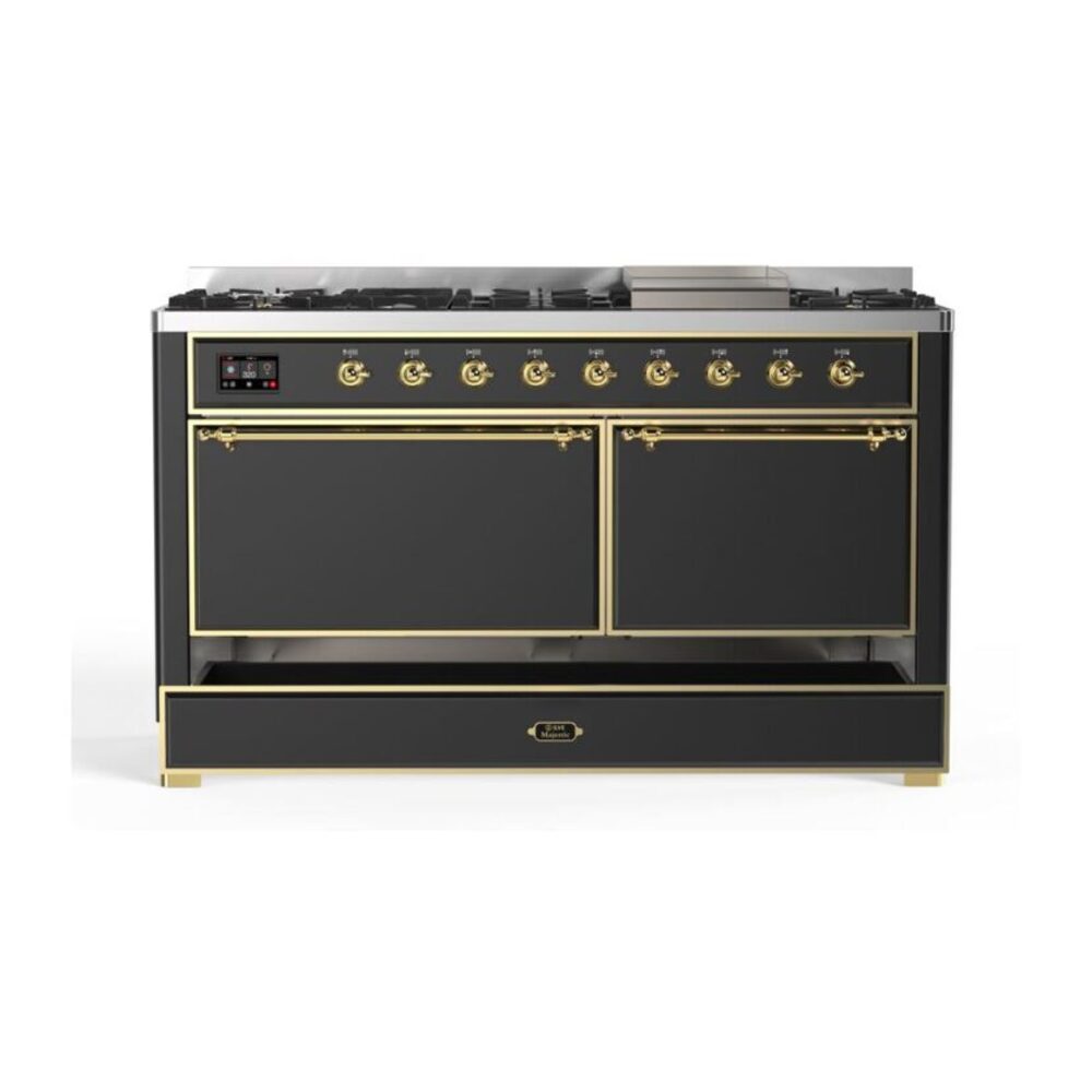 ILVE UM15F Majestic II 60 inch Dual Fuel Range with 9 Burners, Griddle