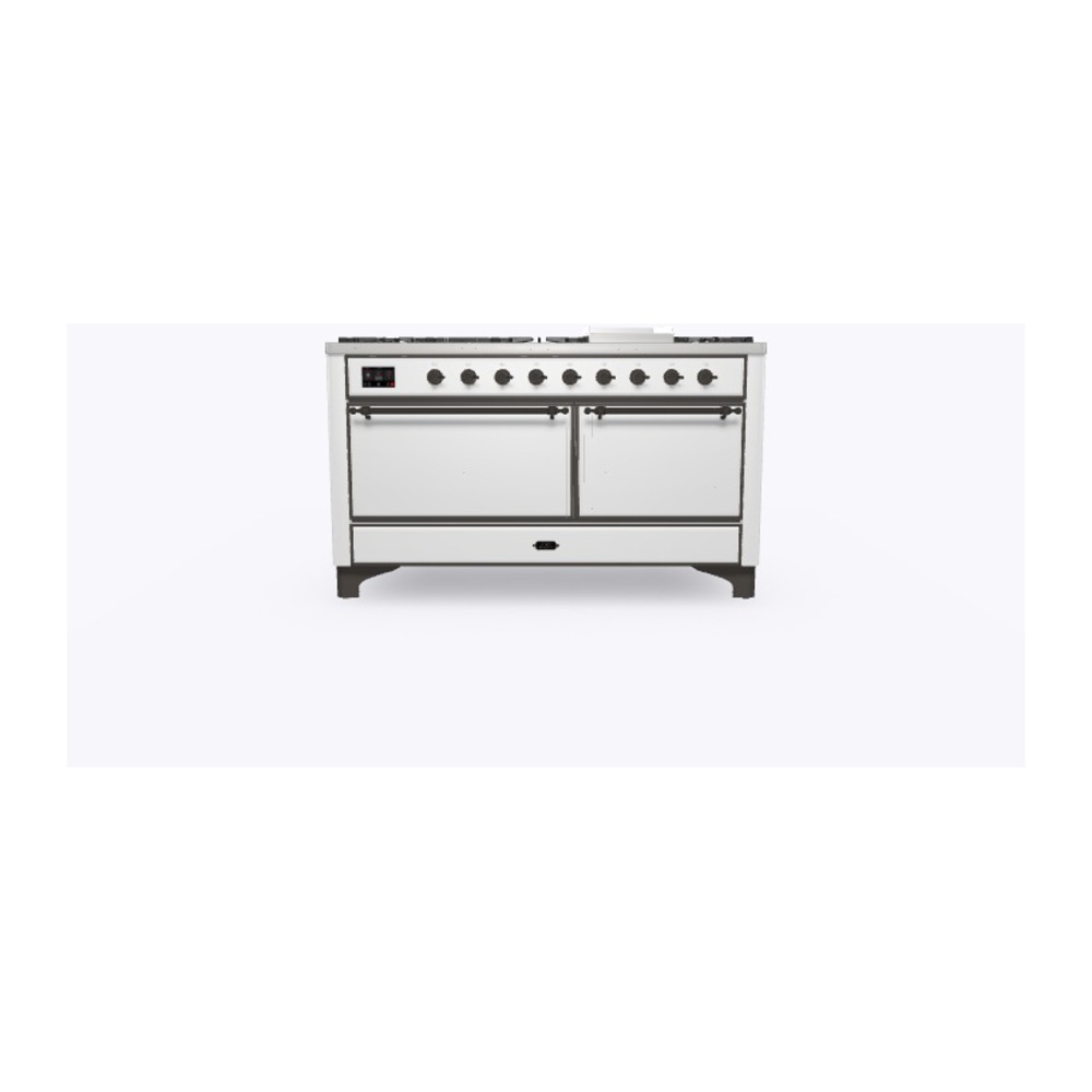 ILVE_UM15FDQNS3RABLP_Majestic_II_60"_Dual_Fuel_Range_Front_View
