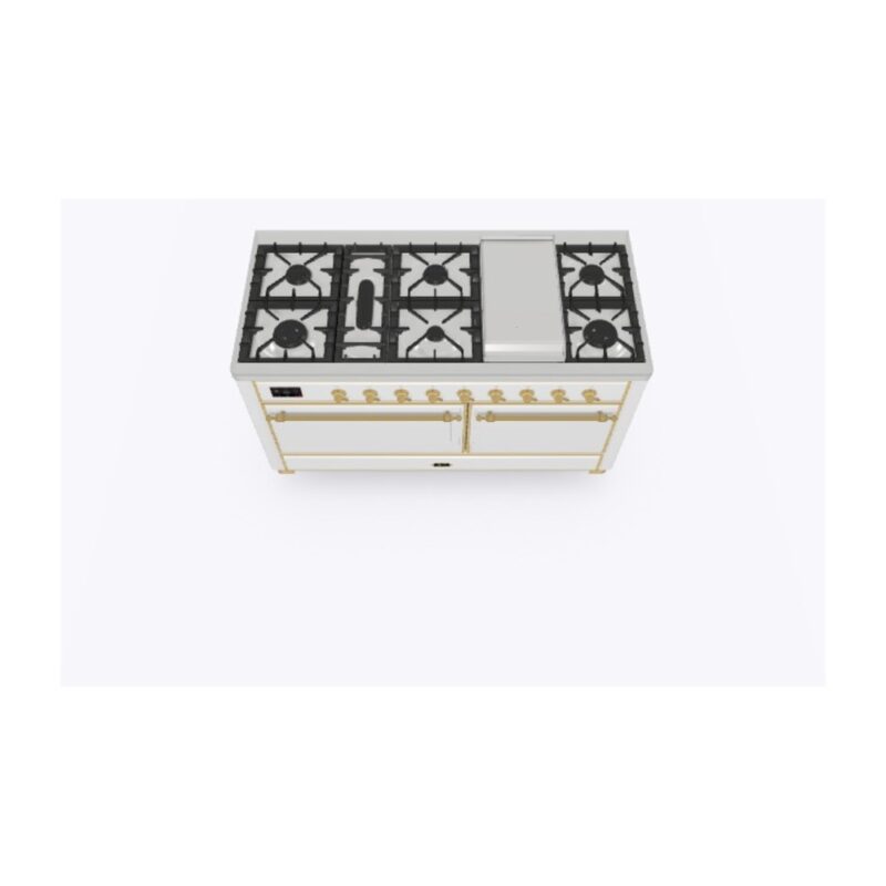 ILVE_UM15FDQNS3RAGLP_Majestic_II_60"_Dual_Fuel_Range_Top_Angle