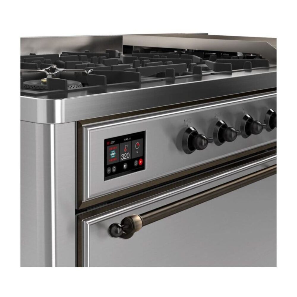 ILVE_UM15FDQNS3SSBLP_Majestic_II_60"_Dual_Fuel_Range_Top_Angle