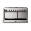 ILVE UM15F Majestic II 60 inch Dual Fuel Range with 9 Burners, Griddle