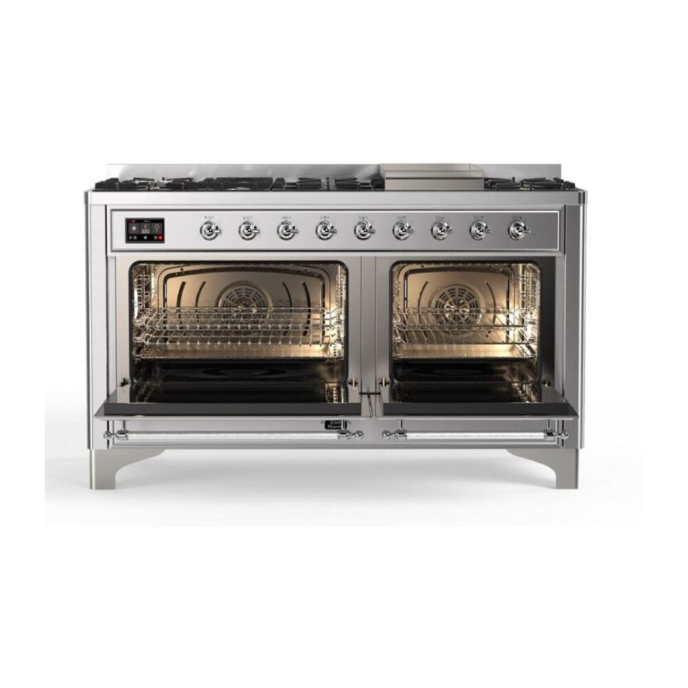 ILVE_UM15FDQNS3SSCLP_Majestic_II_60"_Dual_Fuel_Range_Front_View