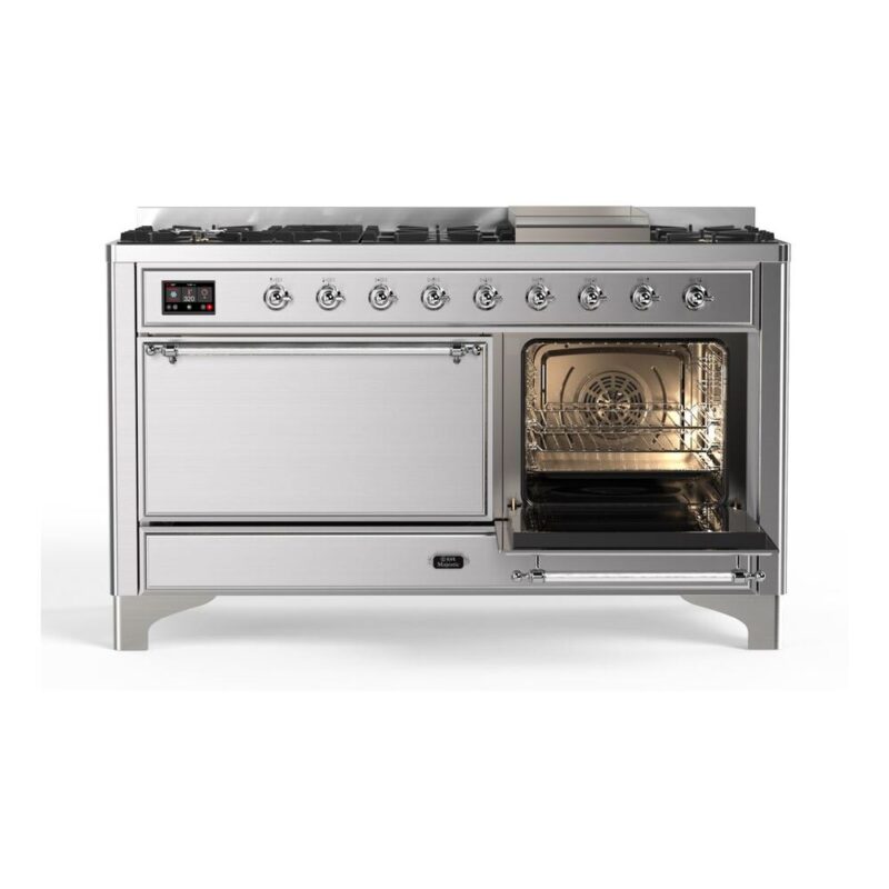 ILVE_UM15FDQNS3SSC_Majestic_II_60"_Dual_Fuel_Range_Right_Angle