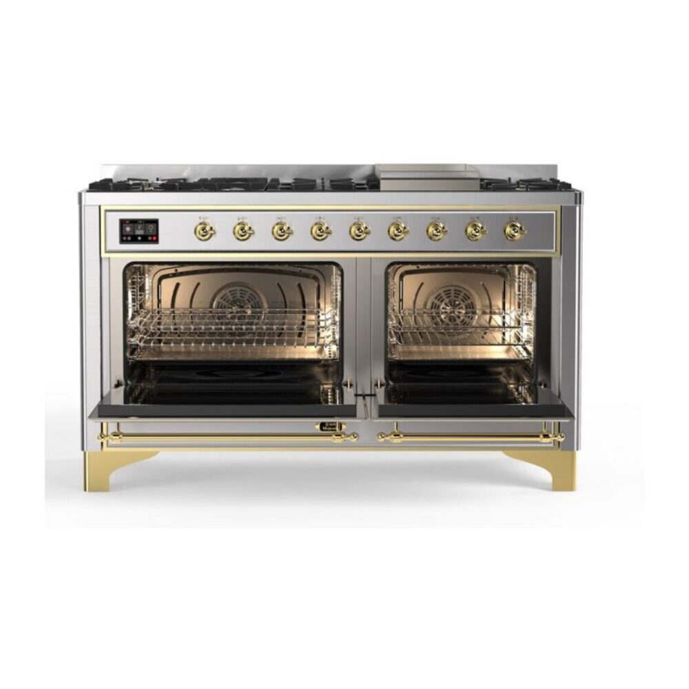 ILVE_UM15FDQNS3SSGLP_Majestic_II_60"_Dual_Fuel_Range_Front_View