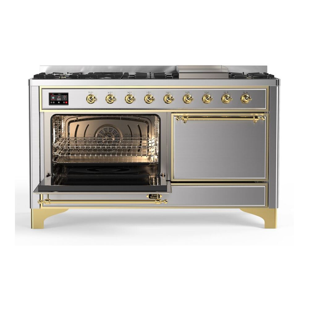 ILVE_UM15FDQNS3SSGLP_Majestic_II_60"_Dual_Fuel_Range_Left_Angle