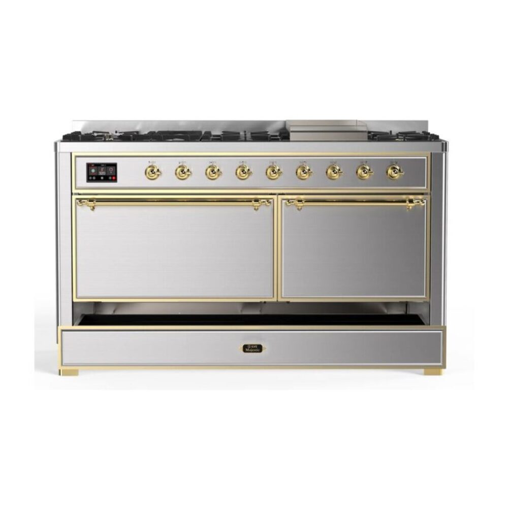 ILVE UM15F Majestic II 60 inch Dual Fuel Range with 9 Burners, Griddle