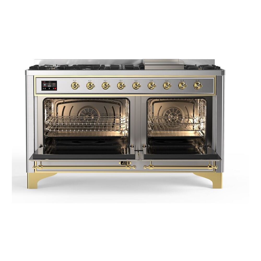 ILVE_UM15FDQNS3SSG_Majestic_II_60_Dual_Fuel_Range_Front_View