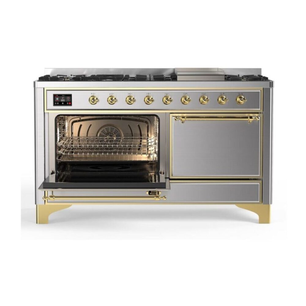 ILVE_UM15FDQNS3SSG_Majestic_II_60_Dual_Fuel_Range_Left_Angle
