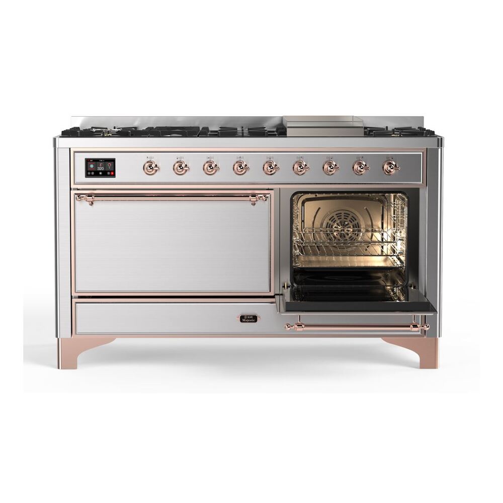 ILVE_UM15FDQNS3SSPLP_Majestic_II_60"_Dual_Fuel_Range_Left_Angle