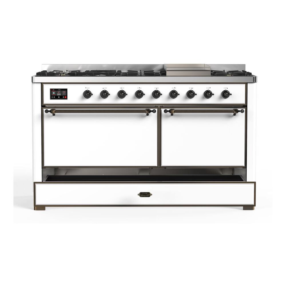 ILVE UM15F Majestic II 60 inch Dual Fuel Range with 9 Burners, Griddle