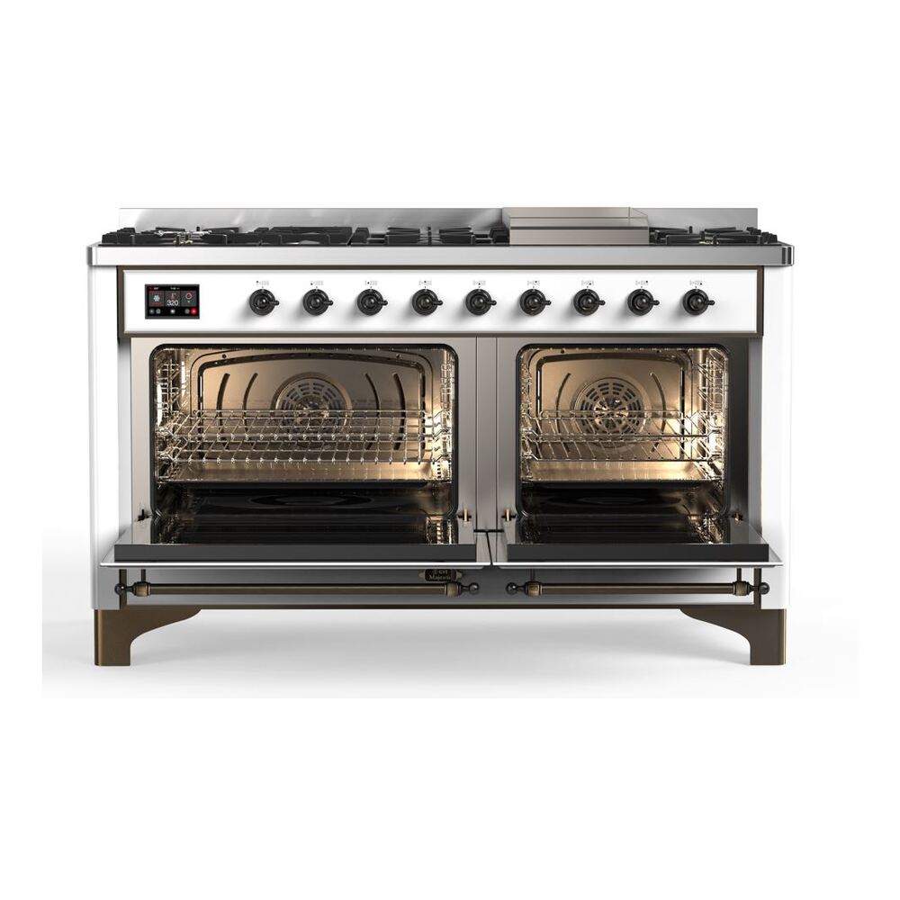 ILVE_UM15FDQNS3WHB_Majestic_II_60"_Dual_Fuel_Range_Front_View