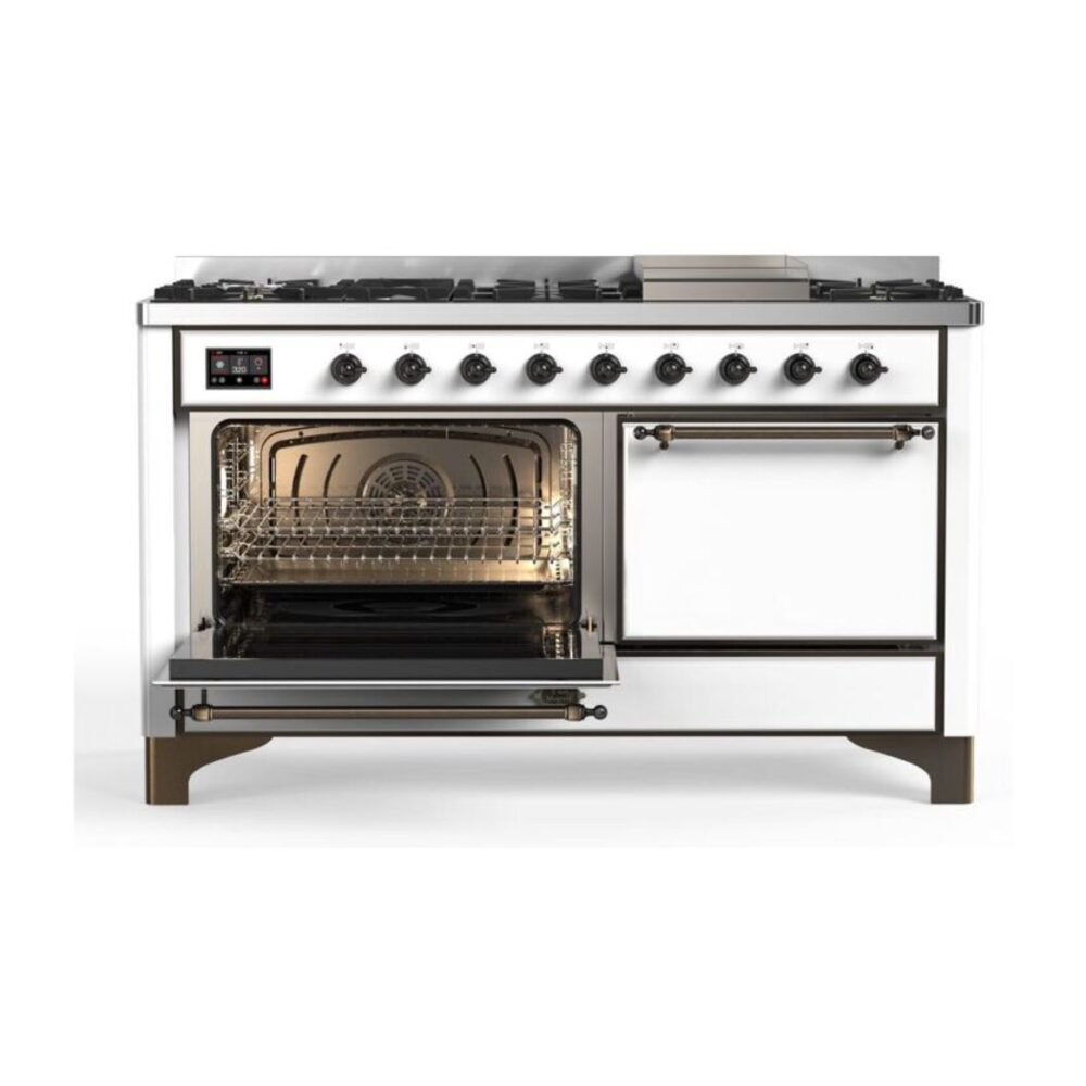 ILVE_UM15FDQNS3WHB_Majestic_II_60"_Dual_Fuel_Range_Right_Angle