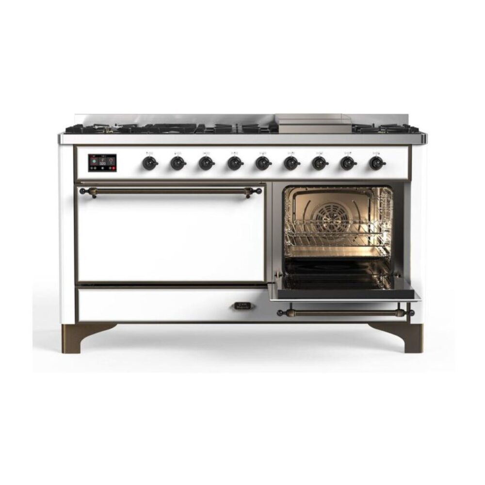 ILVE UM15F Majestic II 60 inch Dual Fuel Range with 9 Burners, Griddle