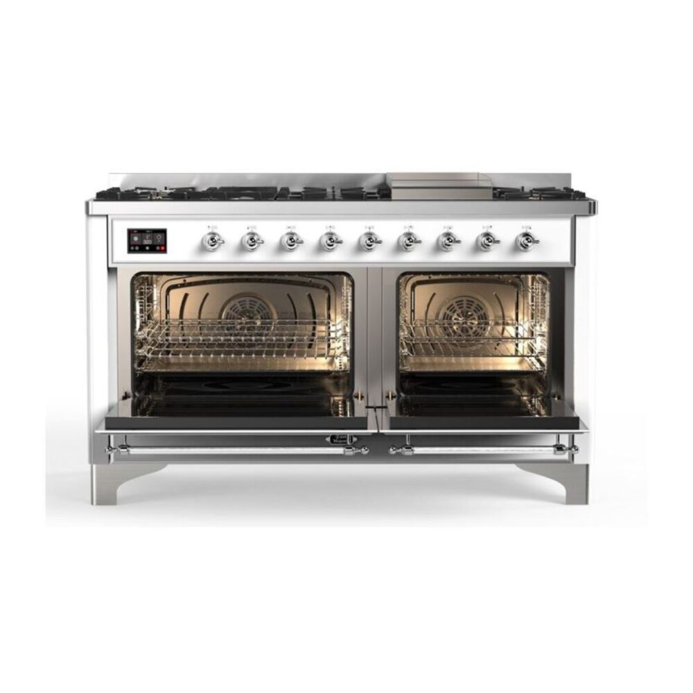 ILVE_UM15FDQNS3WHCLP_Majestic_II_60"_Dual_Fuel_Range_Front_View