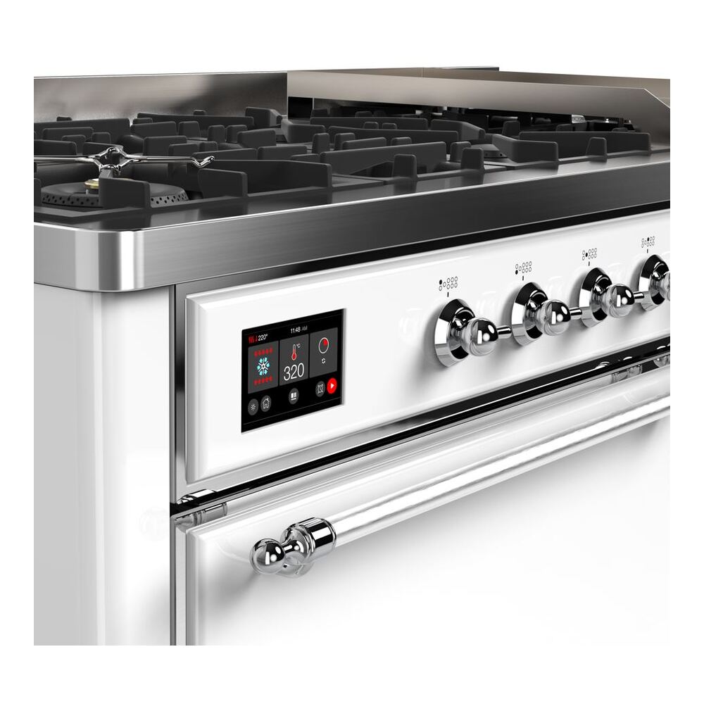 ILVE_UM15FDQNS3WHC_Majestic_II_60_Dual_Fuel_Range_Top_Angle