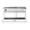 ILVE UM15F Majestic II 60 inch Dual Fuel Range with 9 Burners, Griddle