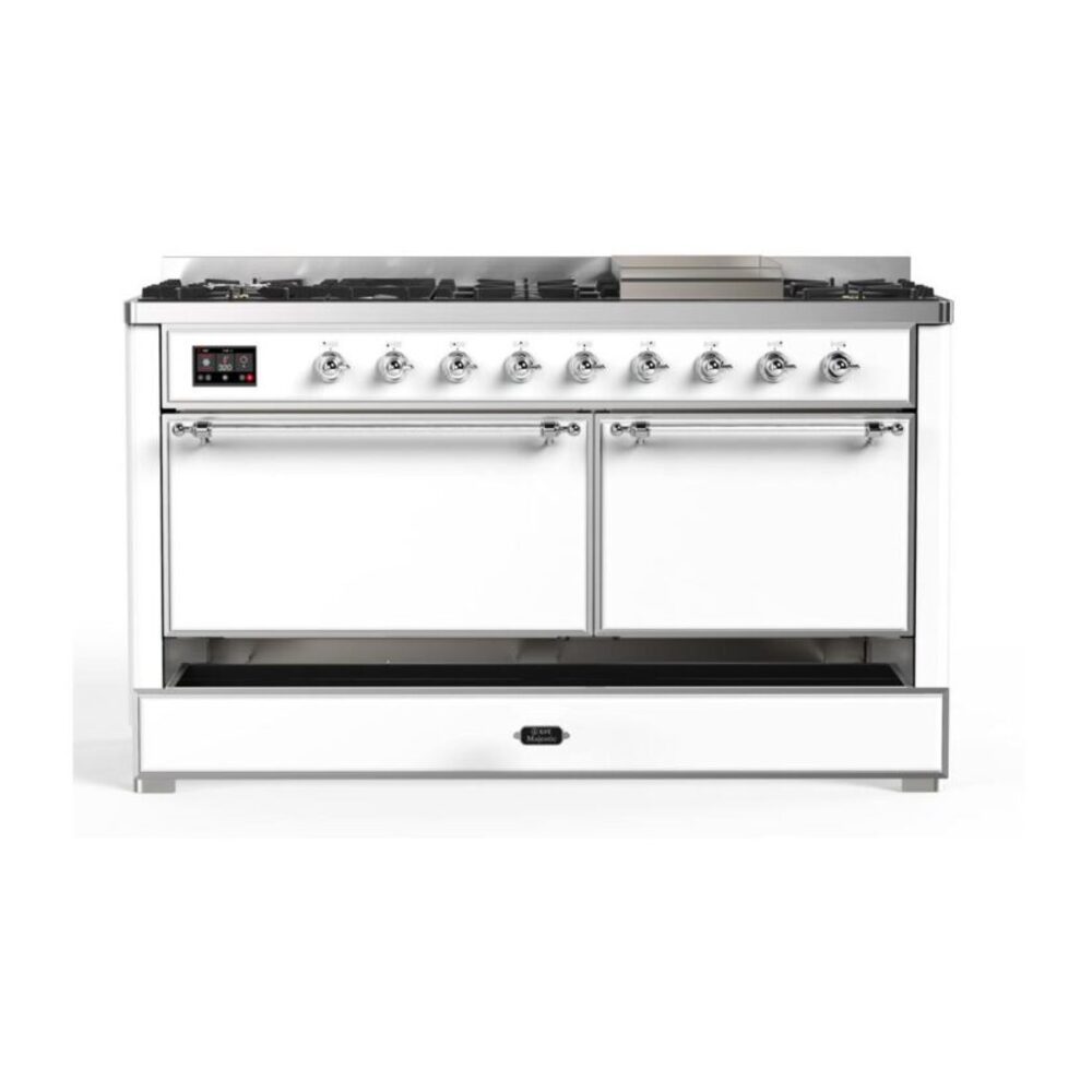 ILVE UM15F Majestic II 60 inch Dual Fuel Range with 9 Burners, Griddle