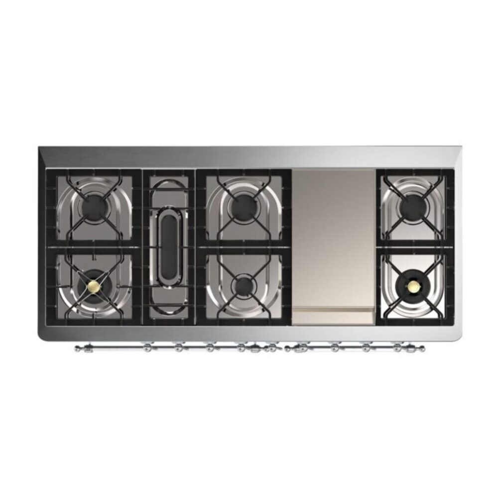 ILVE UM15F Majestic II 60 inch Dual Fuel Range with 9 Burners, Griddle