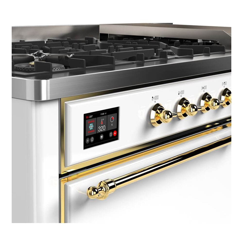 ILVE_UM15FDQNS3WHGLP_Majestic_II_60"_Dual_Fuel_Range_Top_Angle