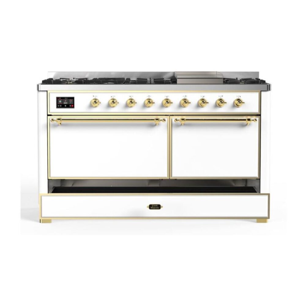 ILVE UM15F Majestic II 60 inch Dual Fuel Range with 9 Burners, Griddle