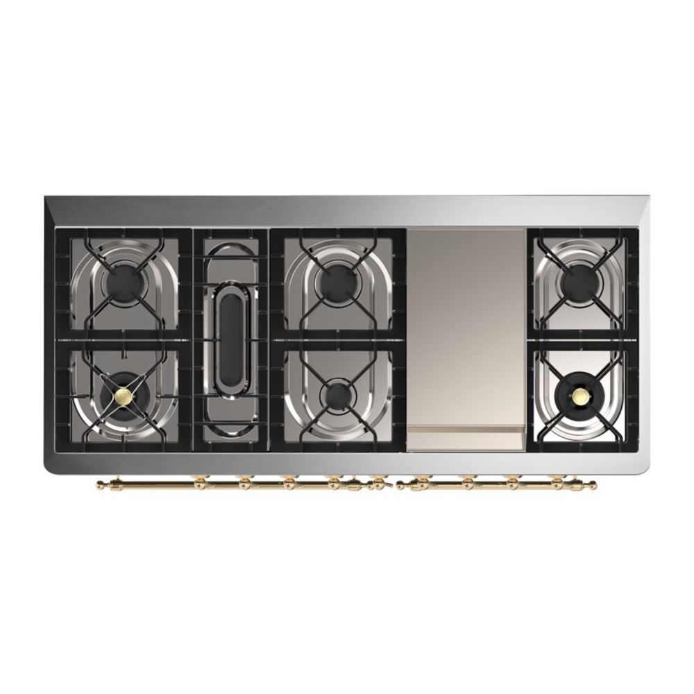 ILVE UM15F Majestic II 60 inch Dual Fuel Range with 9 Burners, Griddle