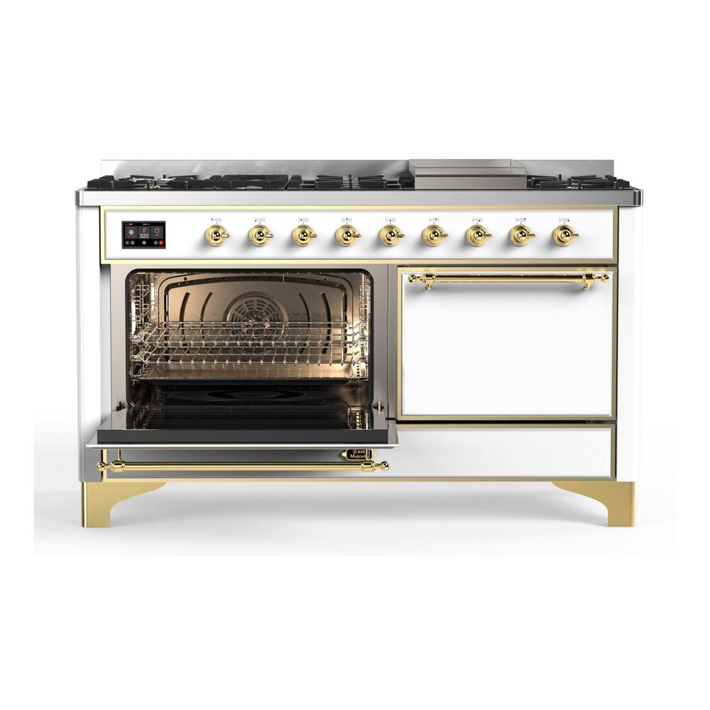 ILVE_UM15FDQNS3WHG_Majestic_II_60_Dual_Fuel_Range_Left_Angle