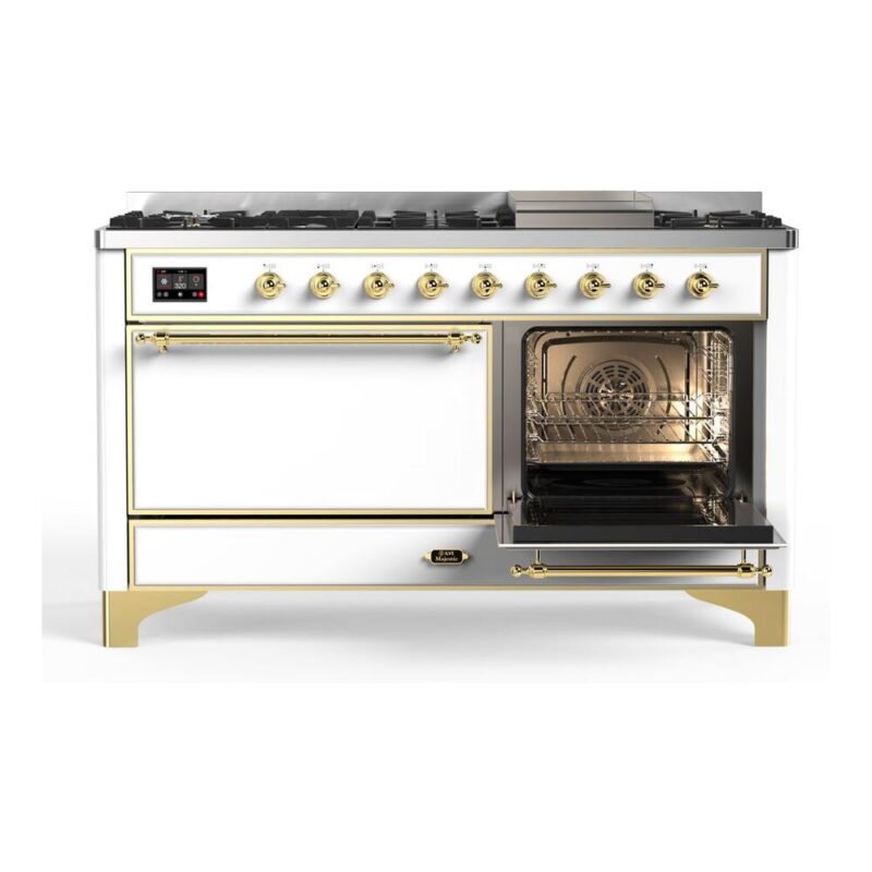 ILVE_UM15FDQNS3WHG_Majestic_II_60"_Dual_Fuel_Range_Right_Angle