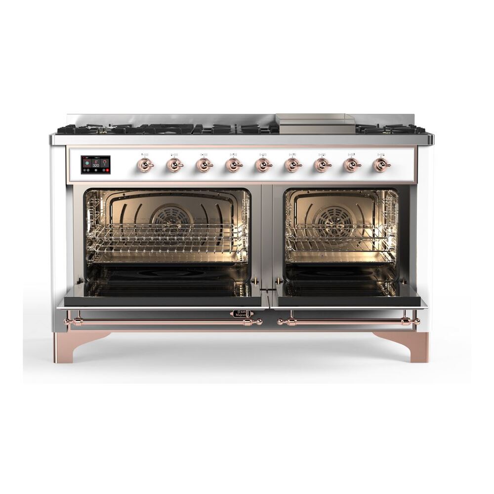 ILVE_UM15FDQNS3WHPLP_Majestic_II_60"_Dual_Fuel_Range_Front_View