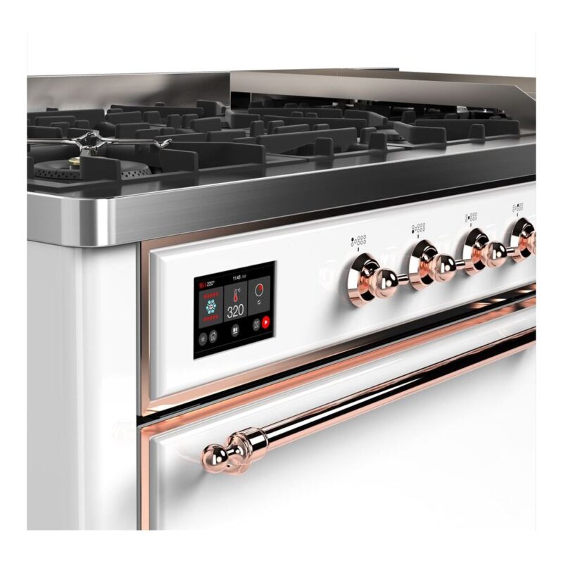 ILVE_UM15FDQNS3WHPLP_Majestic_II_60"_Dual_Fuel_Range_Top_Angle