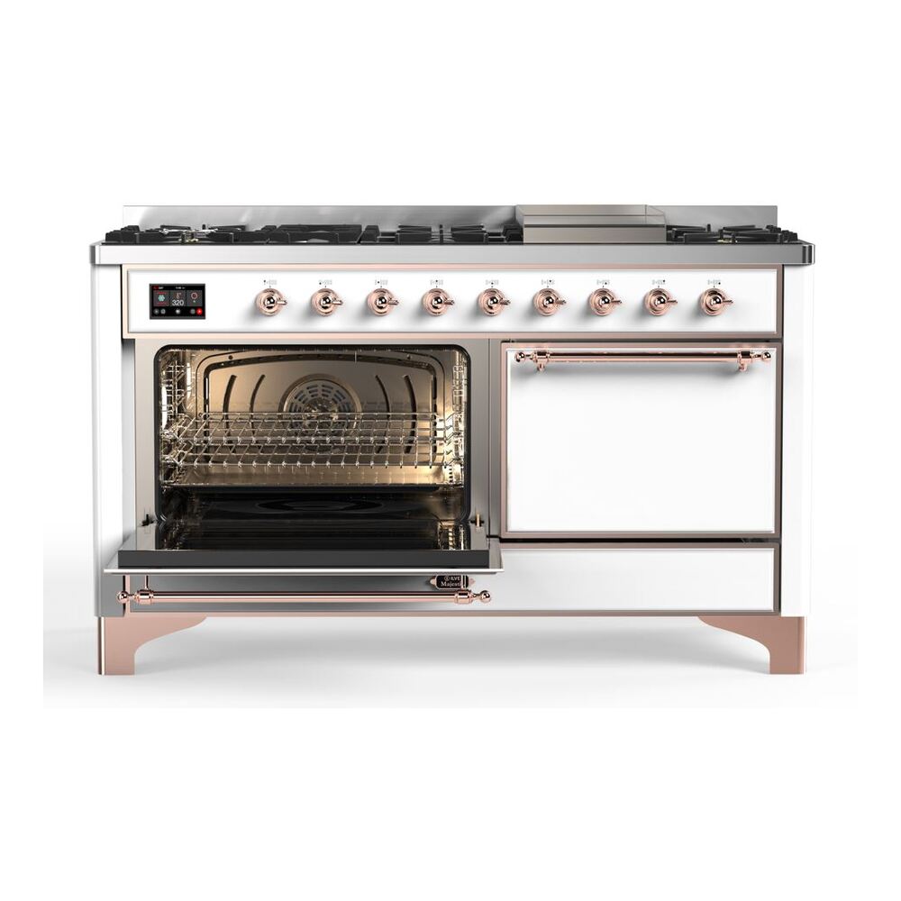 ILVE_UM15FDQNS3WHPLP_Majestic_II_60"_Dual_Fuel_Range_Left_Angle