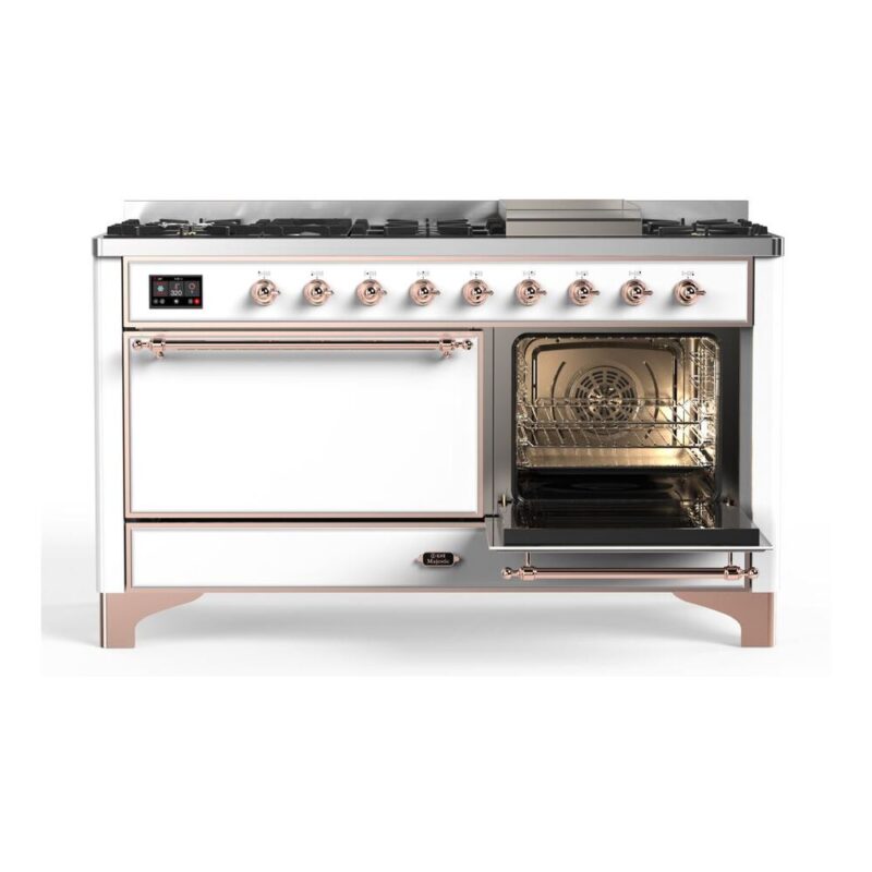 ILVE_UM15FDQNS3WHPLP_Majestic_II_60"_Dual_Fuel_Range_Right_Angle