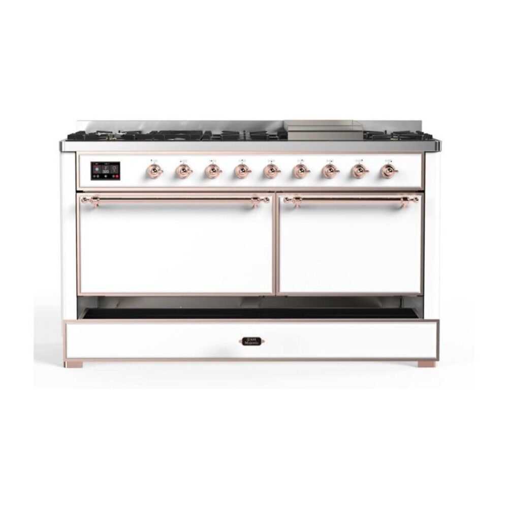 ILVE UM15F Majestic II 60 inch Dual Fuel Range with 9 Burners, Griddle