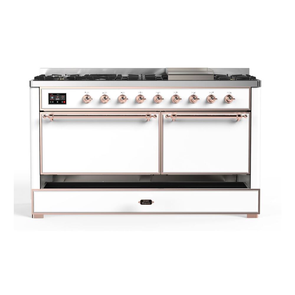ILVE UM15F Majestic II 60 inch Dual Fuel Range with 9 Burners, Griddle