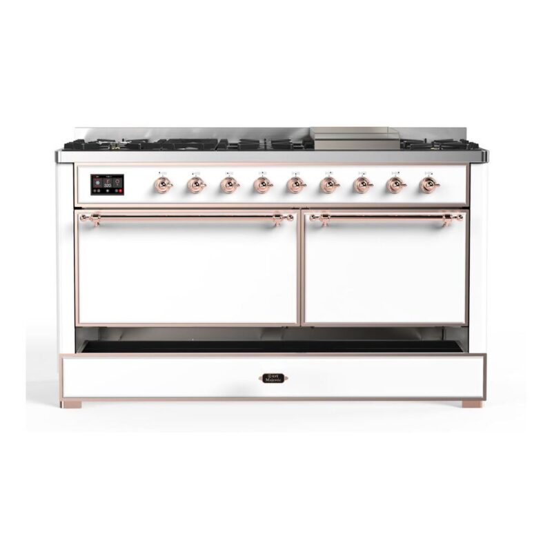 ILVE UM15F Majestic II 60 inch Dual Fuel Range with 9 Burners, Griddle