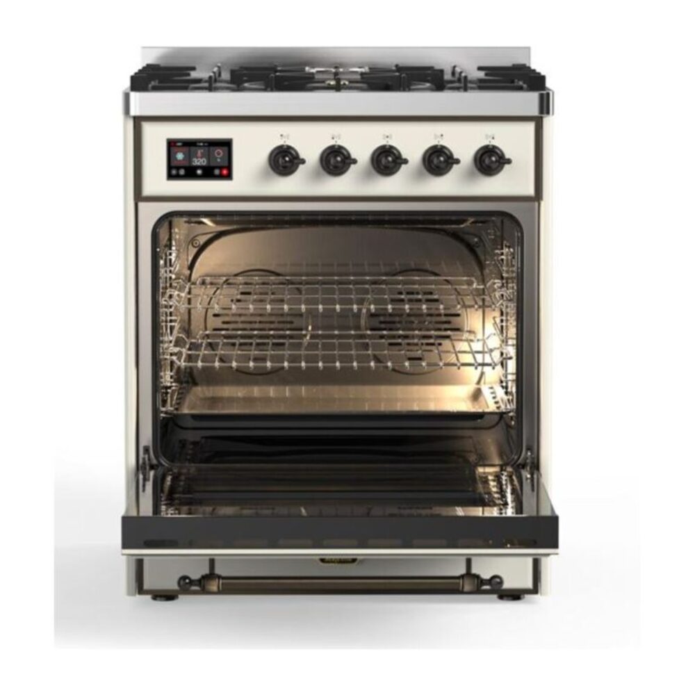 ILVE_UM30DNE3AWBLP_Majestic_II_30"_Dual_Fuel_Range_Front_View