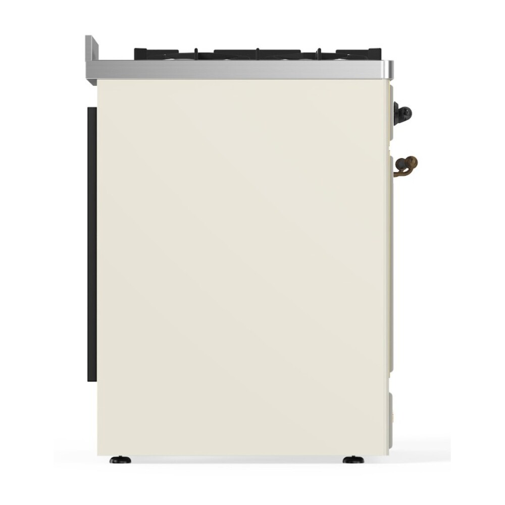 ILVE UM30D Majestic II 30 inch Dual Fuel Range with 5 Black Brass Burners