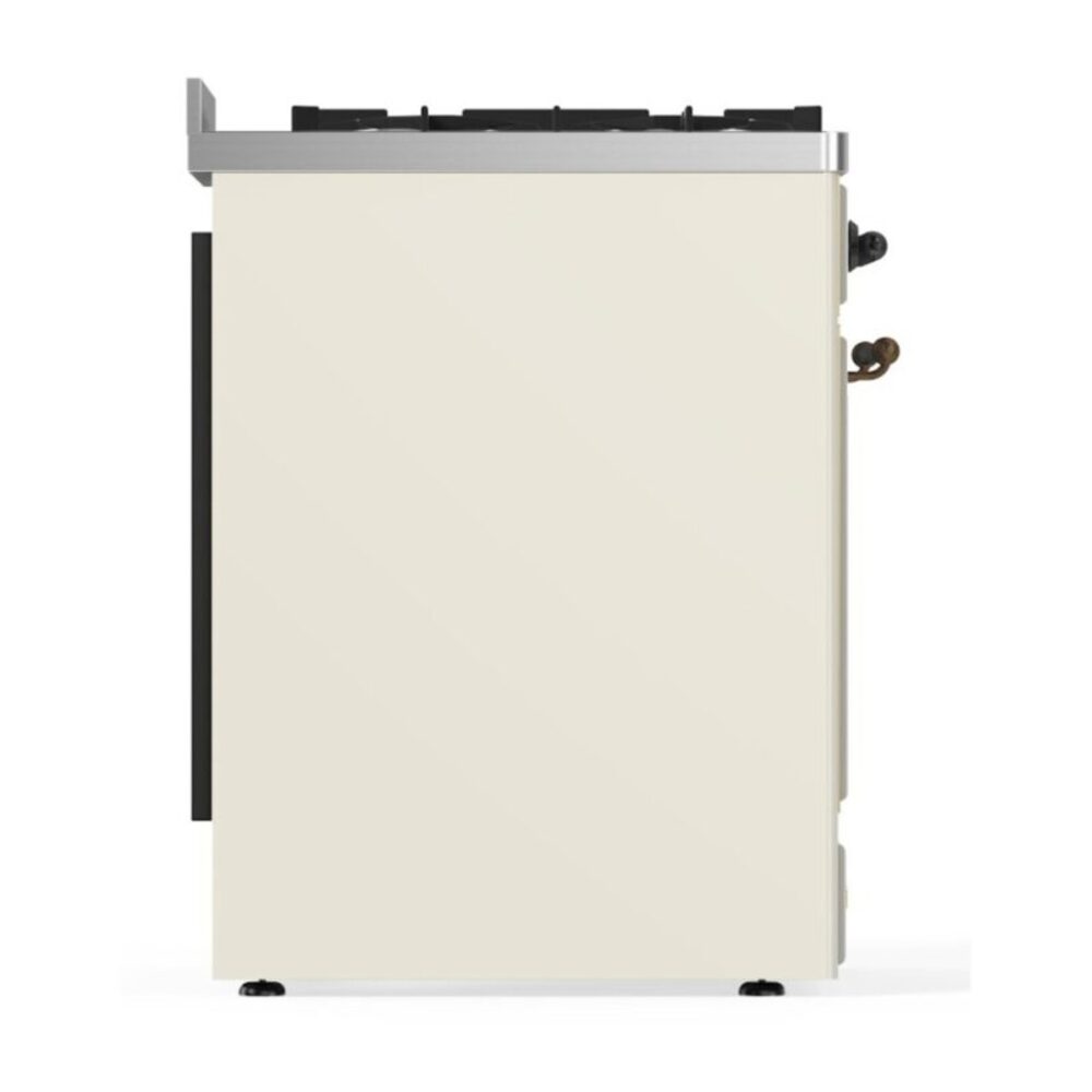 ILVE UM30D Majestic II 30 inch Dual Fuel Range with 5 Black Brass Burners