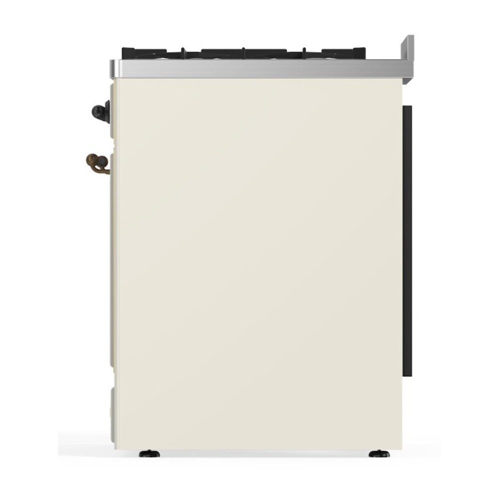 ILVE UM30D Majestic II 30 inch Dual Fuel Range with 5 Black Brass Burners