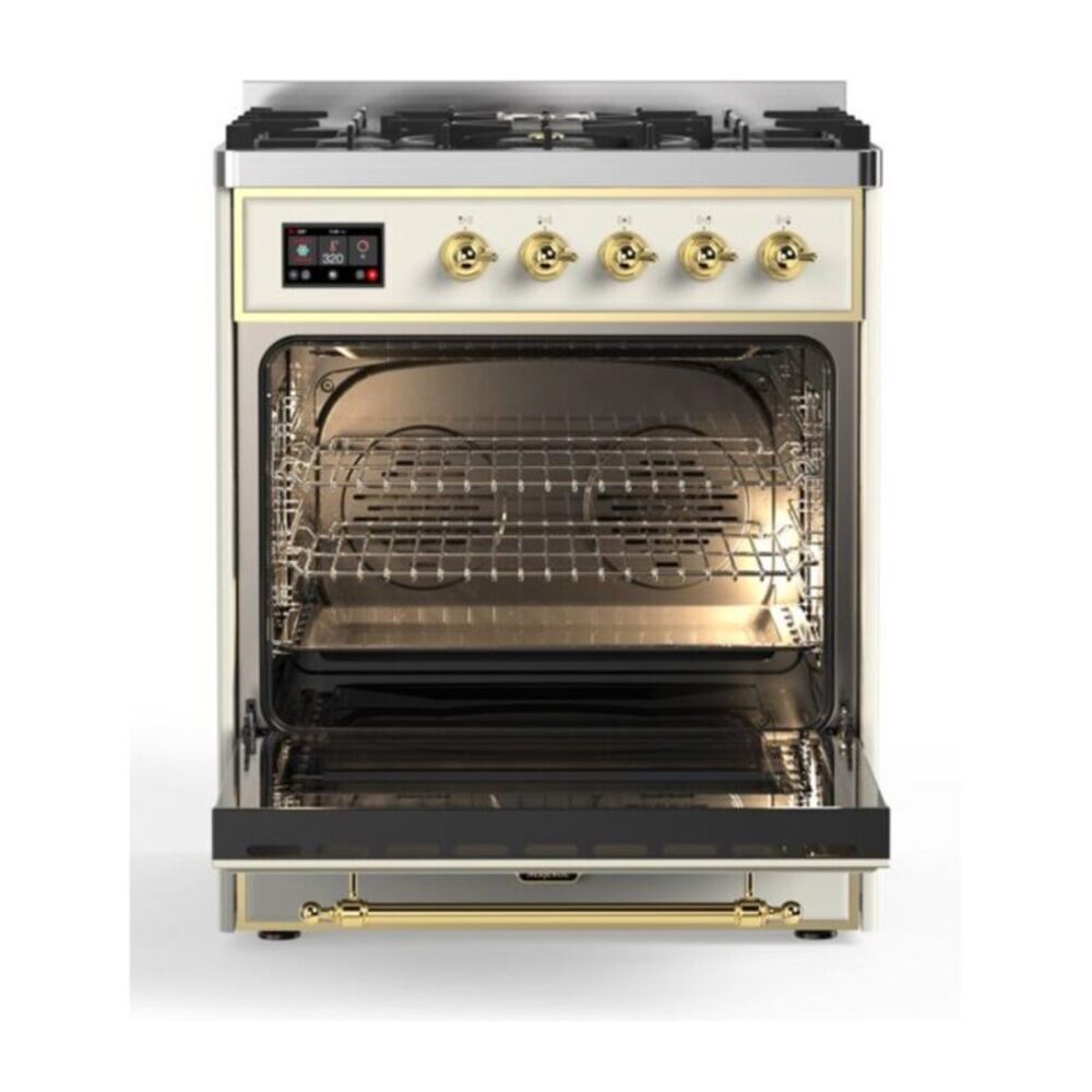 ILVE_UM30DNE3AWGLP_Majestic_II_30"_Dual_Fuel_Range_Front_View