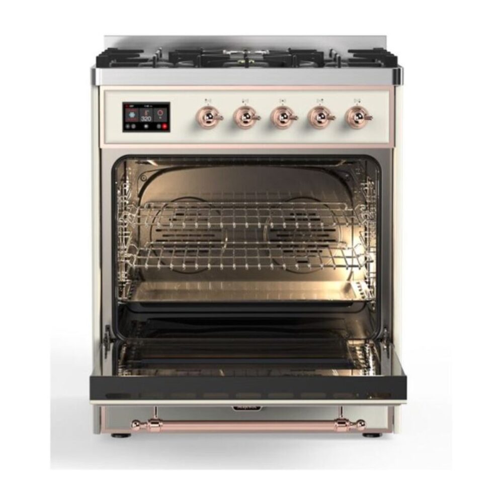 ILVE_UM30DNE3AWPLP_Majestic_II_30"_Dual_Fuel_Range_Front_View
